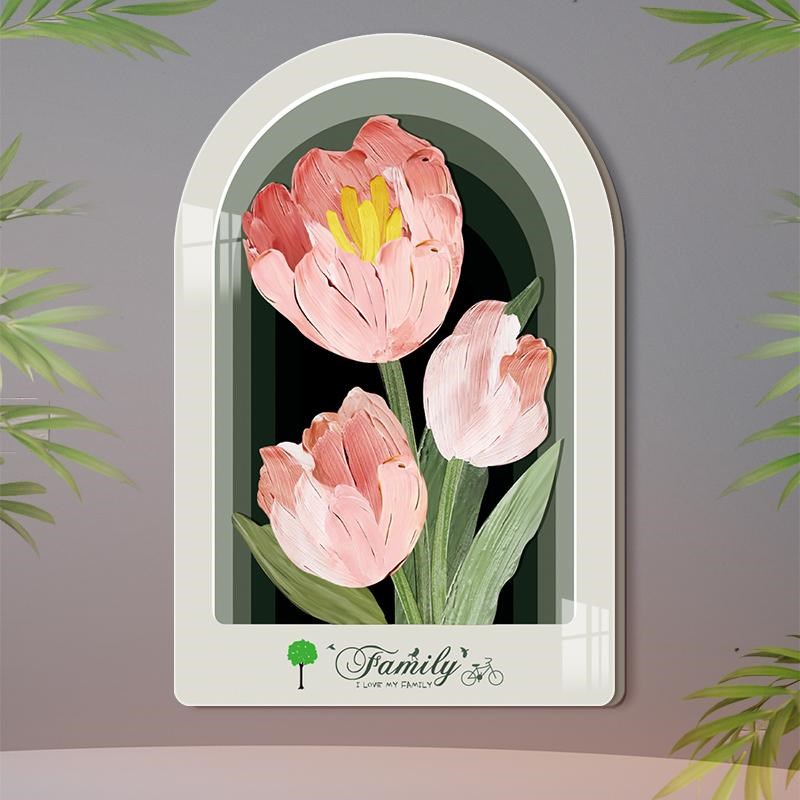 新款大号花朵创意墙面破损遮丑墙贴艺术开关插座洞遮挡立体装饰画