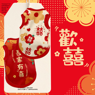 吾家有喜大喜的日子结婚宠物衣服