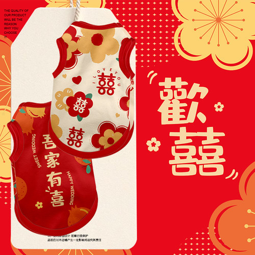 吾家有喜大喜的日子结婚宠物衣服
