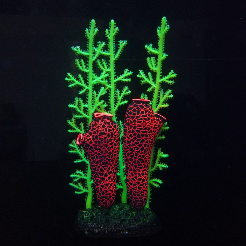 聚龙源水族仿真海洋植物鱼缸装饰仿真珊瑚夜光荧光海带草海底水草