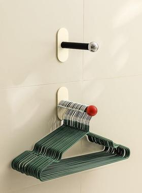 北欧创意衣架收纳架整理架免打孔收纳神器阳台家用壁挂式墙上挂衣