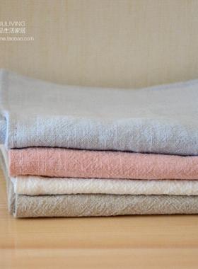 简约现代纯色苎麻棉麻亚麻白色麻本色餐桌布艺台盖布背景布料家用