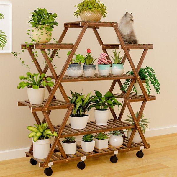 木质多肉花架客厅创意绿萝花盆架子阳台室内落地式多层置物架,收纳整理,阳台置物架,淘宝优惠券,粉丝福利购,淘宝优惠卷