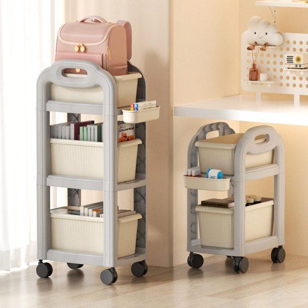 书包置物架桌下书架桌面收纳神器公室好物落地可移动带轮小推车,收纳整理,书桌收纳置物架,淘宝优惠券,粉丝福利购,淘宝优惠卷