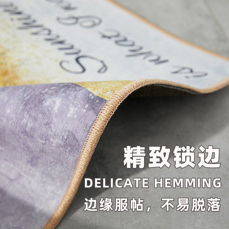 现代轻奢圆形雪尼尔地毯客厅卧室沙发茶几地垫家用少女简约床边毯