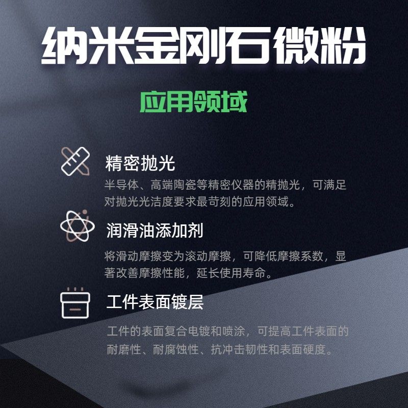 纳米金刚石微粉科研实钻石粉精密抛光润滑油橡胶添加剂5 50 100nm