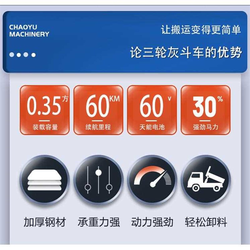 电动三轮车自卸装载运输翻斗车载重王拉砖拉货建筑工程工地三轮车