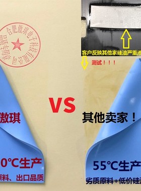 高导热绝缘散热片 2.0*200*400mEm 整张导热硅胶片浅蓝色led导热