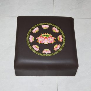 家用莲花皮拜垫禅垫拜凳禅修垫打坐垫跪垫拜佛垫拜凳咖啡色