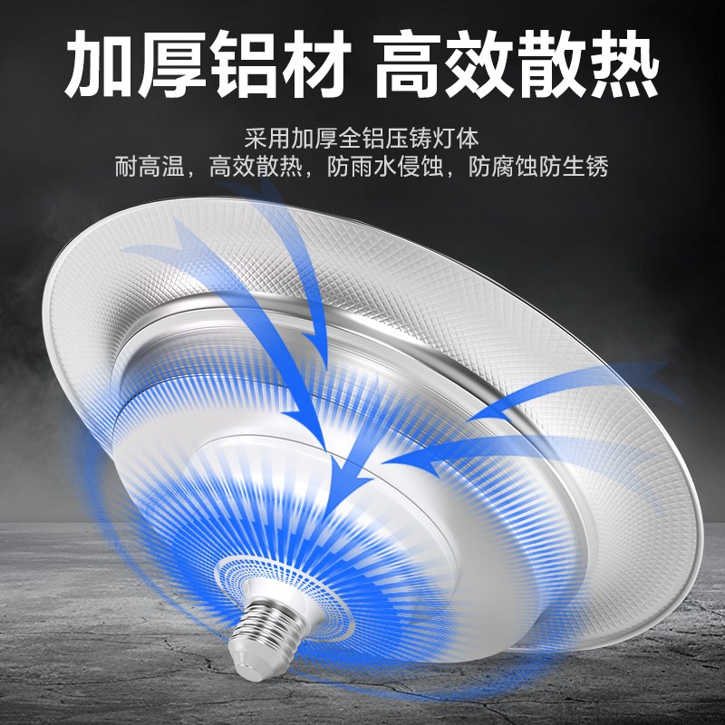 led三防工矿灯飞碟灯e27螺口灯泡超亮厂房工厂车间仓库照明灯吊灯