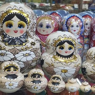 包邮 手工烫金十层大肚套娃一套88元 俄罗斯套娃俄罗斯样式