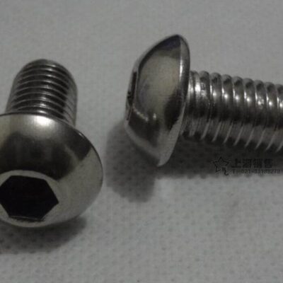 GB7380 304不锈钢盘头螺丝半圆头内六角螺丝M8*25 30 40 50mm10只
