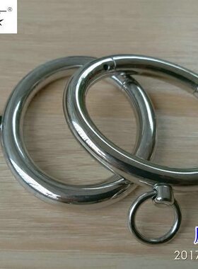 钛钢城R 潮人装备 新款带小环 不锈钢手环 手镯 永久脚镯 项圈环