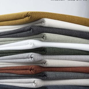 新中式亚麻布沙发布料加厚针织底田园棉麻抱枕坐垫软包桌布靠垫布