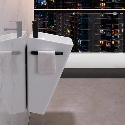 挂墙式洗手盆小户型一体壁挂式台盆小空间洗脸盆陶瓷家用阳台挂盆