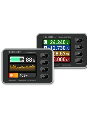 TC169-SE 彩屏款高精度电量显示表电池电量信息表 锂电池电量监测