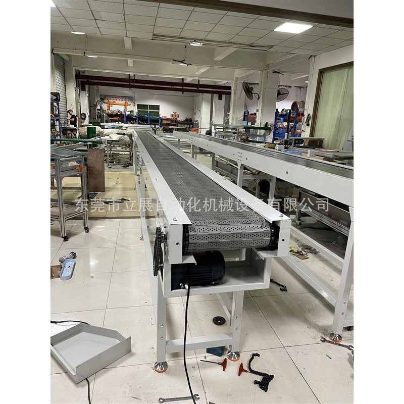 厂家直销不锈钢链板线输送机挡板物料提升机耐高温冷却网链传送带