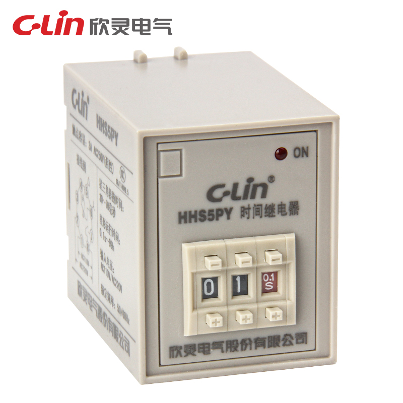 欣灵时间继电器HHS5PY星三角启动延时起动柜ST3PY拨码计时220380V