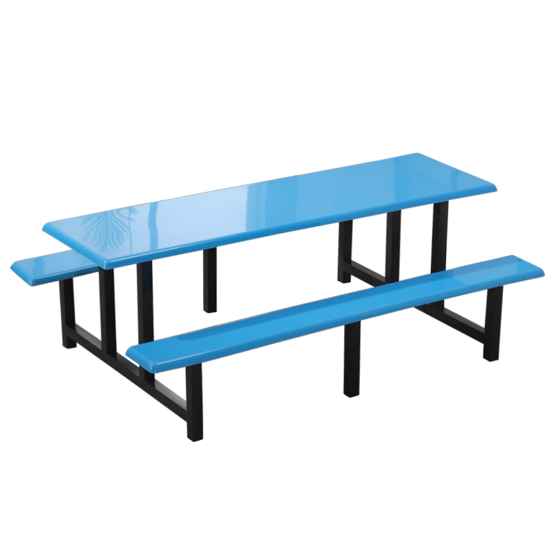 食堂餐桌椅学校学生员工厂4人6人8人连身快餐桌椅组Y合不锈钢餐桌