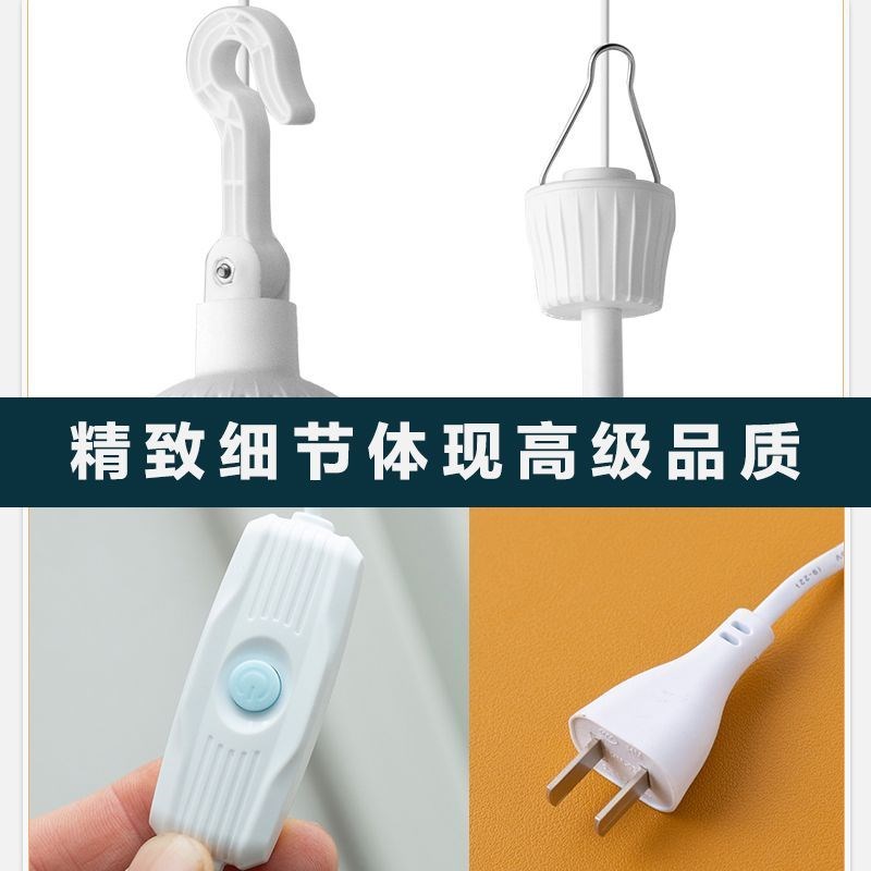 家用小吊扇可调速定时穿墙u遥控宿舍学生蚊帐电风扇床上静音大风