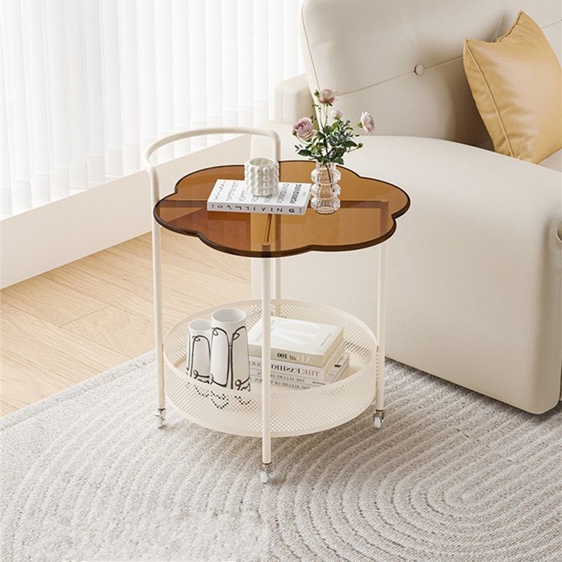 奶油风可移动小推车置物架客厅落地摆件小户型沙发旁边Z几乔迁礼