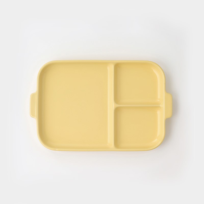 炻瓷 方形n分格餐盘 家用厨房厨房多场景使用