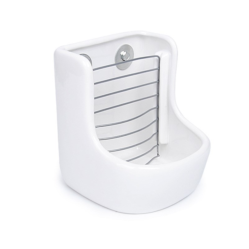 宠物防翻龙猫兔子食盆草架 陶瓷两用食盆 可 固定兔子草架 固 定