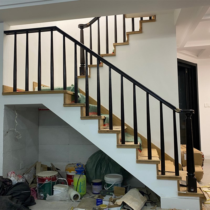 实木楼梯立柱 棒球杆橡胶木榉木红橡木别墅高端定制烤漆扶手护栏