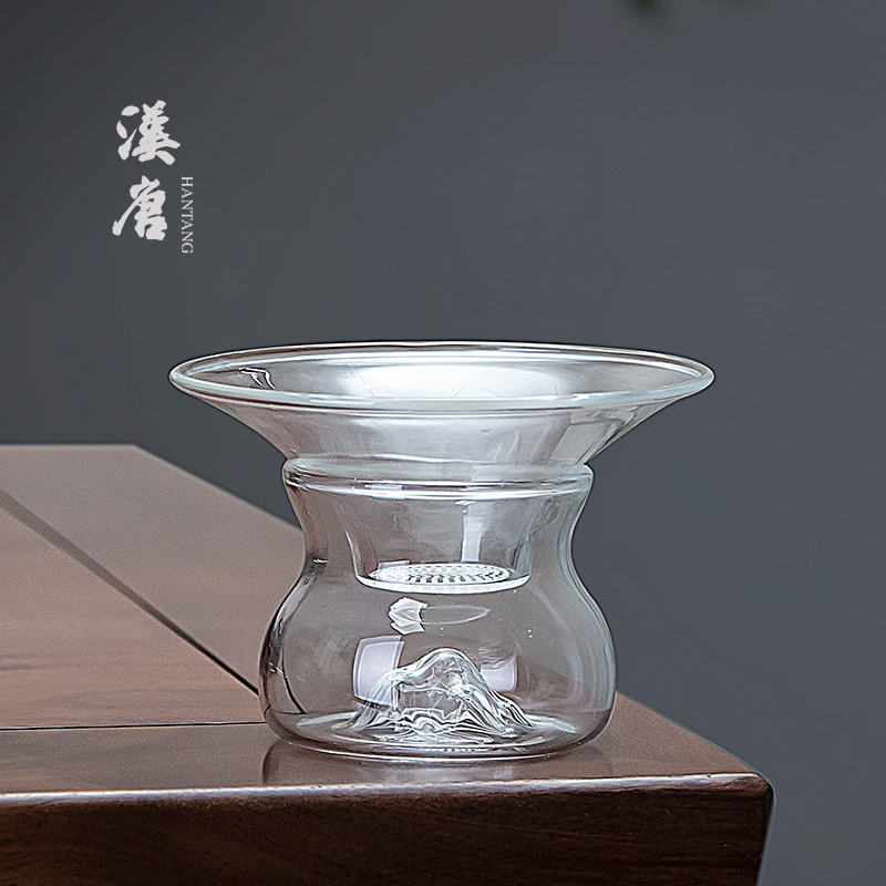 汉唐玻璃茶滤茶漏茶具茶叶滤茶器家用泡茶器功夫茶具茶道配件过滤
