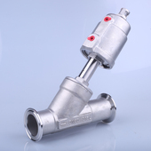 304不锈钢快装 气动蒸汽角座Y型蒸汽耐高温防爆卡箍连接DN1550 式