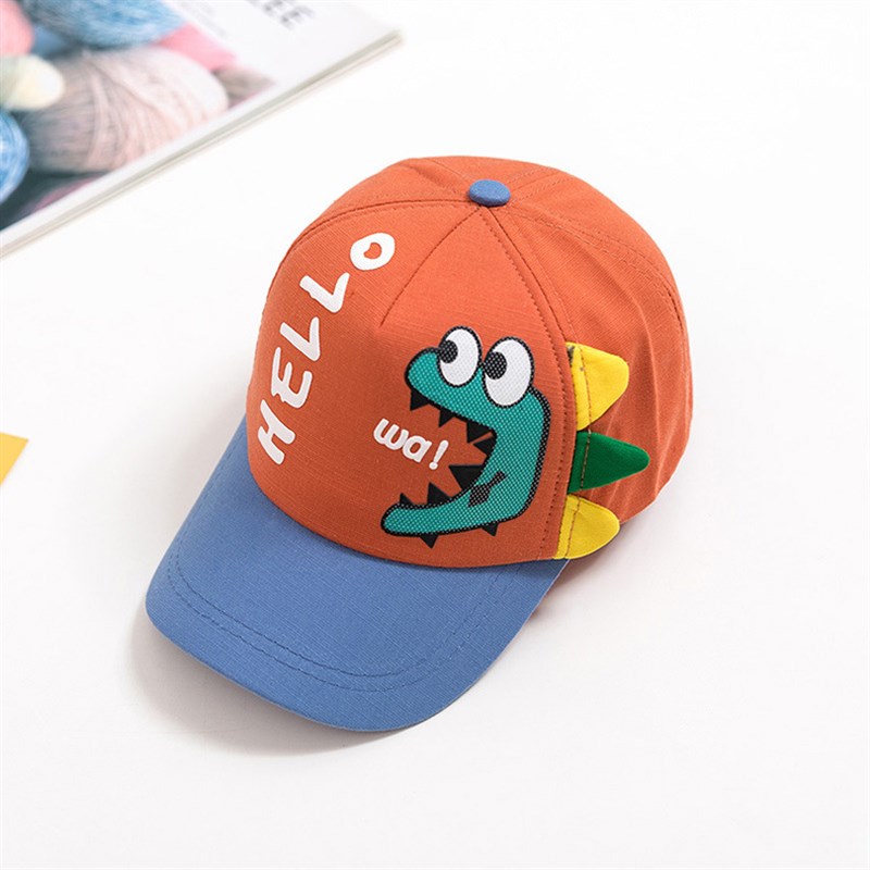 恐龙儿童棒球帽秋季新款儿童帽子卡通D小孩童帽宝宝棒球帽子MZ950
