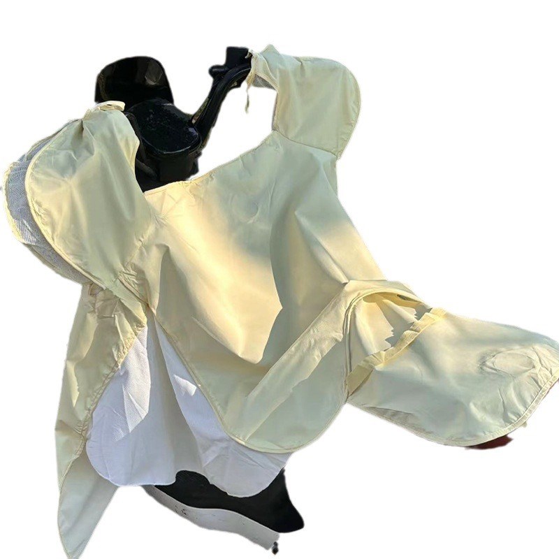 电动车挡风被夏季防晒被电v瓶摩托车防水冰丝遮阳罩档雨披四季春