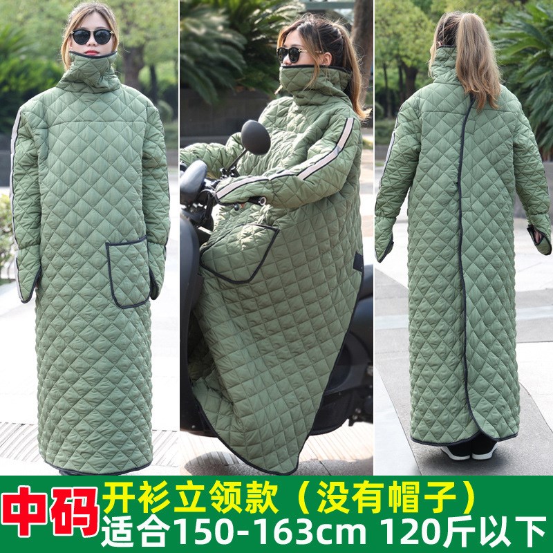 电动车挡风衣电瓶车冬季保暖加z厚防雨防寒骑车电瓶车防风衣挡风