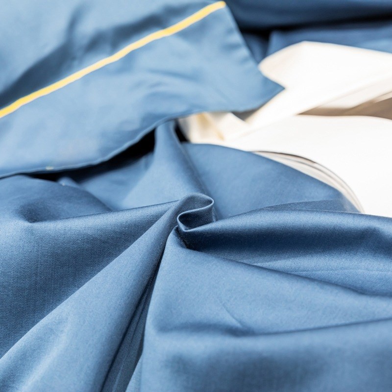 酒店轻奢风100支长绒棉四件套纯棉E全棉床单被套纯色高级床上用品