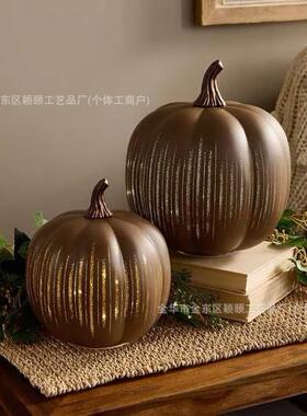 跨境新款Starry Night Pumpkins, winkle LED Light Pumpkins