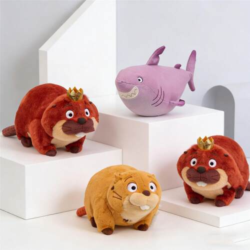 现货跨境新款 Hoppers plush 河狸变身计划毛绒玩具公仔动画毛绒
