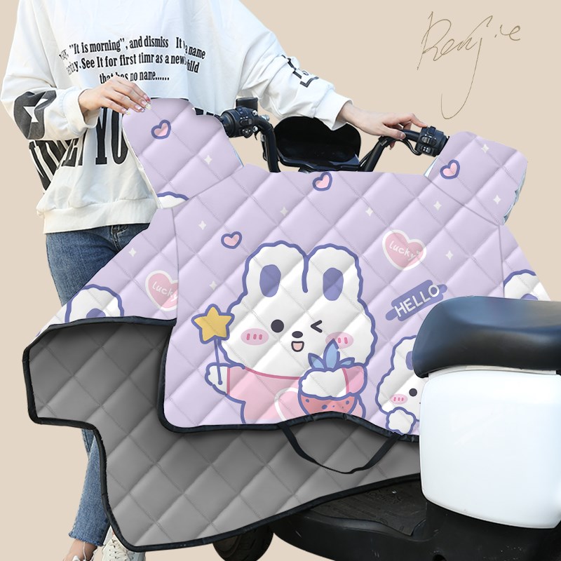 雅迪电动车挡风被冬季加绒加厚春秋新款电瓶四季通用防雨罩