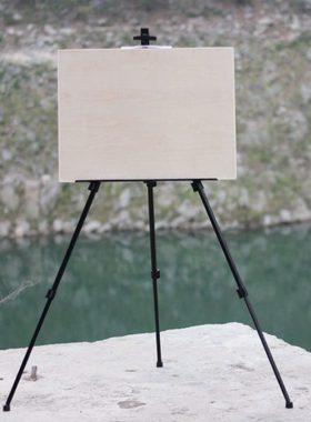 折叠画架画板美术初学套装展架画室素描写生黑色铝铁画架+4k画板