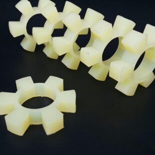 T型聚氨脂联轴器六角胶梅花垫水泵弹性块缓冲垫水泵减震垫6角对轮