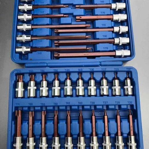 汽机修旋具头套筒批头内六角棱H5-19梅花M5-16花型T20-70加长20cm