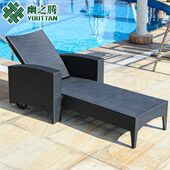 幽之滕 户外躺床躺椅沙发床腾编泳池沙滩藤编躺椅