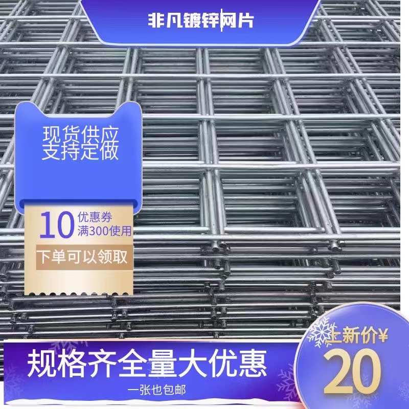 镀锌铁丝电焊网片建筑网格网片养殖隔离网加粗狗笼子钢丝网防护网
