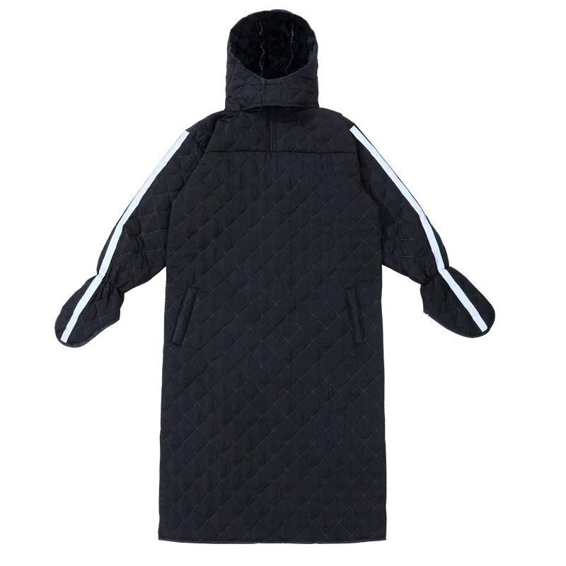 电动摩托车电瓶车挡风被冬护膝加厚连帽加大挡风衣U防风保暖防寒