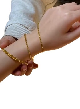 精致高级感蹦迪珠三圈开口手v链女小众设计显白款超仙珠珠手环ins