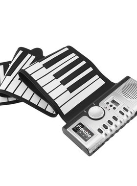 跨境61键盘手卷钢琴带硅胶便携式初学L折叠电子琴乐器成人