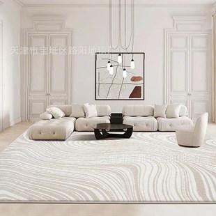 地毯客厅茶几毯2022新款 vins风撸猫感现代简约地垫高级卧室满铺