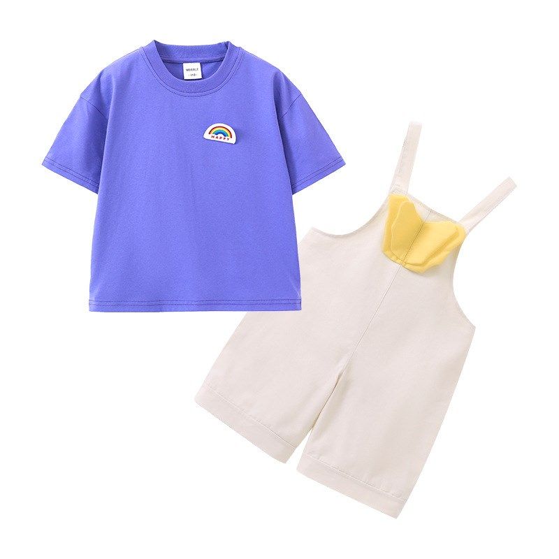 夏季中小学生校服套装幼儿园园服多巴胺彩L色班服六一表演服演出