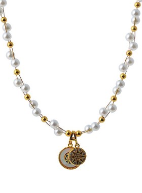 时尚潮流设计感抽拉式八芒星手链项链女高级感Q小众简约时尚网红