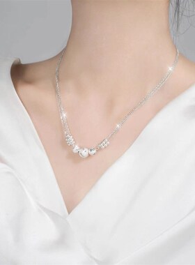 三生三世多层雕花转运珠女生项链小B众设计2023新款轻奢小圆珠项