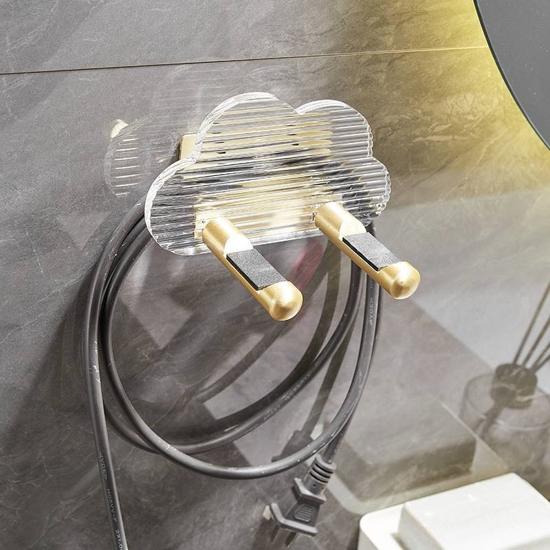 创意亚克b力吹风机置物架电吹风筒架子免打孔卫生间浴室支挂架收